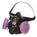 Honeywell NORTH 7700 Series Half Mask Air-Purifying Respirator, Silicone with dual cartridge connectors, NIOSH approved